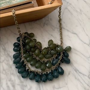 Shades of green statement necklace